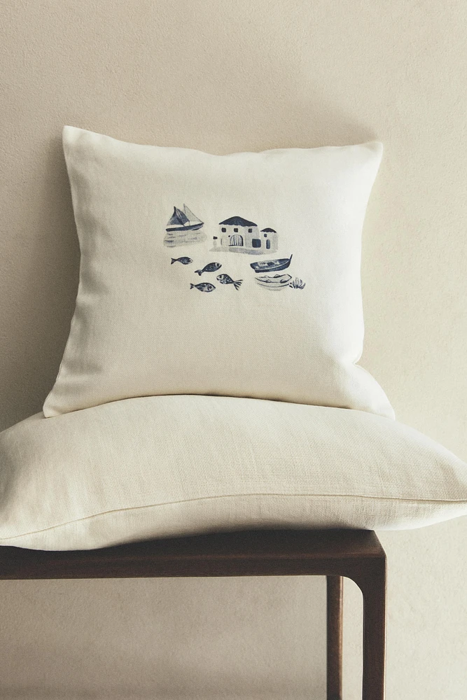 HOUSSE DE COUSSIN BORD MER