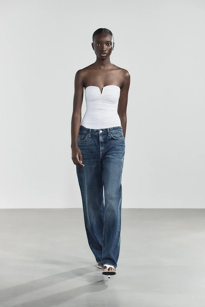 BODY BANDEAU EN POLYAMIDE À PLIS