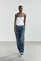 BODY BANDEAU EN POLYAMIDE À PLIS