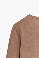 BUTTONED LINEN T-SHIRT