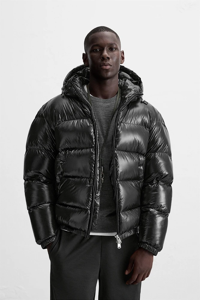 BLOUSON EN DUVET 100 % PLUMES