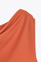 DRAPED MIDI DRESS