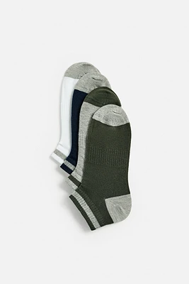 LOT DE 4 PAIRES CHAUSSETTES COURTES CONTRASTÉES