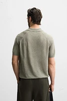 100% LINEN KNIT POLO SHIRT