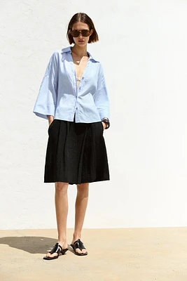 CHEMISE MANCHE LARGE AVEC LIN