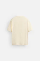 CONTRAST EMBROIDERY T-SHIRT