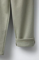 PANTALON DROIT AVEC ÉTIQUETTE AUTOCOLLANTE
