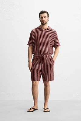 STRIPED JACQUARD SHORTS