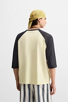 T-SHIRT MANCHES CONTRASTÉES