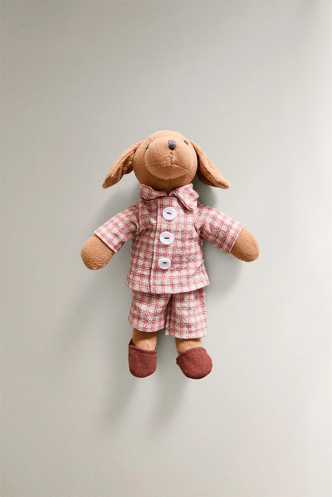 LOT DE 3 PELUCHES POUR ENFANT FAMILLE CHIENS
