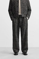 HERRINGBONE WIDE FIT PANTS