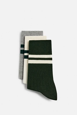 3-PACK OF STRIPED SOCKS