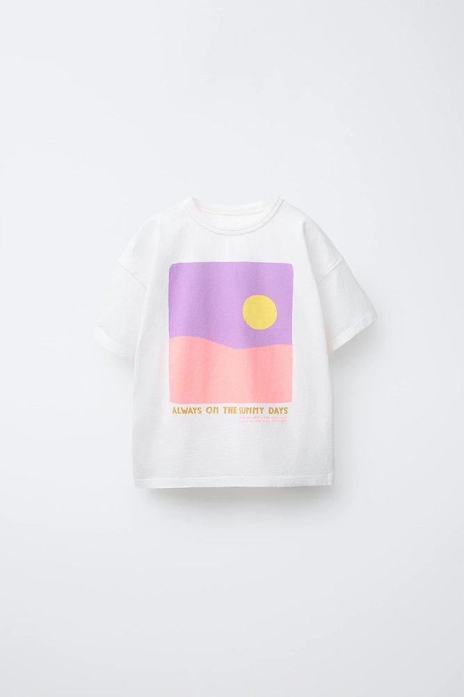 T-SHIRT IMPRIMÉ COUCHER DE SOLEIL