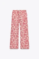 PANTALON LARGE RUSTIQUE IMPRIMÉ