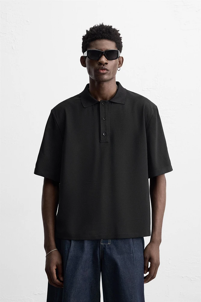 FLOWY POLO SHIRT