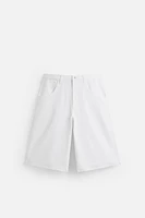 OVERSIZED FIT DENIM BERMUDA SHORTS