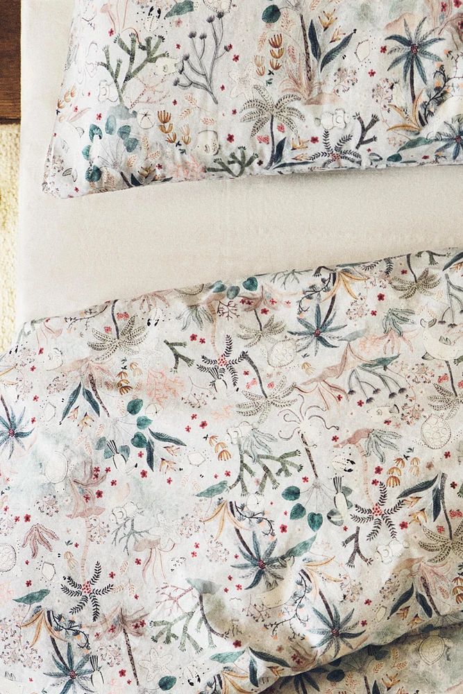 HOUSSE DE COUETTE ENFANT IMPRIMÉ MARIN