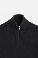 QUARTER ZIP SWEATER