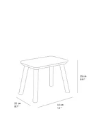 BEVELED ACACIA STOOL