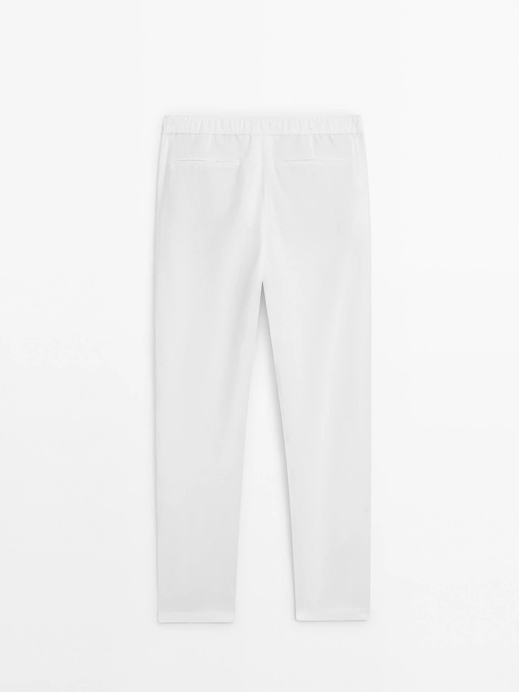 Pantalon jogging 100 % lin