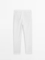 Pantalon jogging 100 % lin