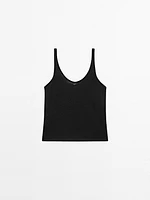 100% linen strappy top