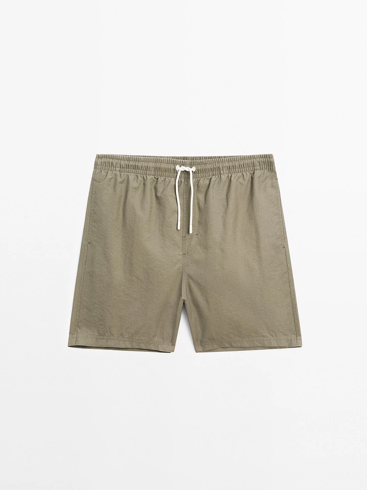 Short de bain uni regular fit