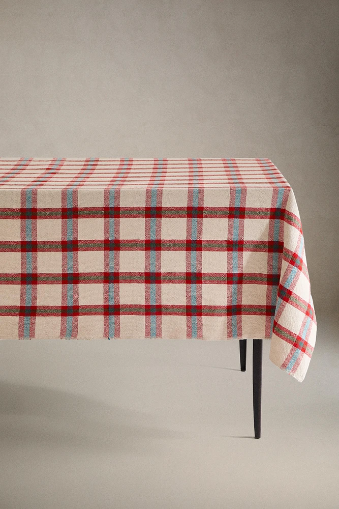 NAPPE COTON ÉPAIS CARREAUX