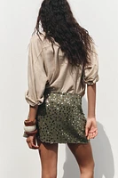 KNOTTED SEQUIN SKORT