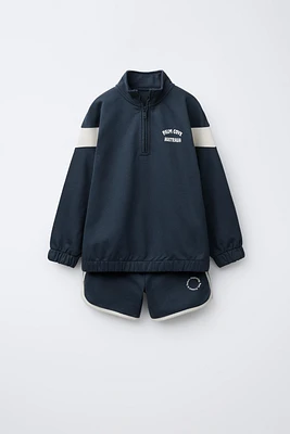 ENSEMBLE SWEAT ET BERMUDA SPORTY