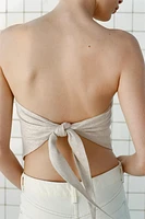 TOP FOULARD FIL MÉTALLISÉ