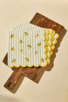 LOT SERVIETTES DE TABLE PAPIER CITRONS (LOT DE 20)
