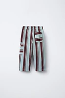 STRIPED CARGO PANTS