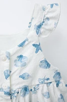 ROBE IMPRIMÉE MOTIFS BLEU MARINE