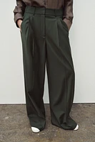 ZW COLLECTION PLEATED WOOL BLEND PANTS