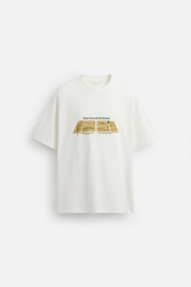 CONTRAST PRINT T-SHIRT