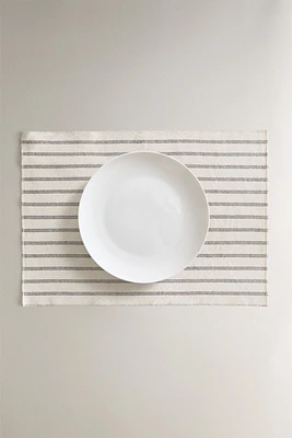 DYED THREAD STRIPED PLACEMAT