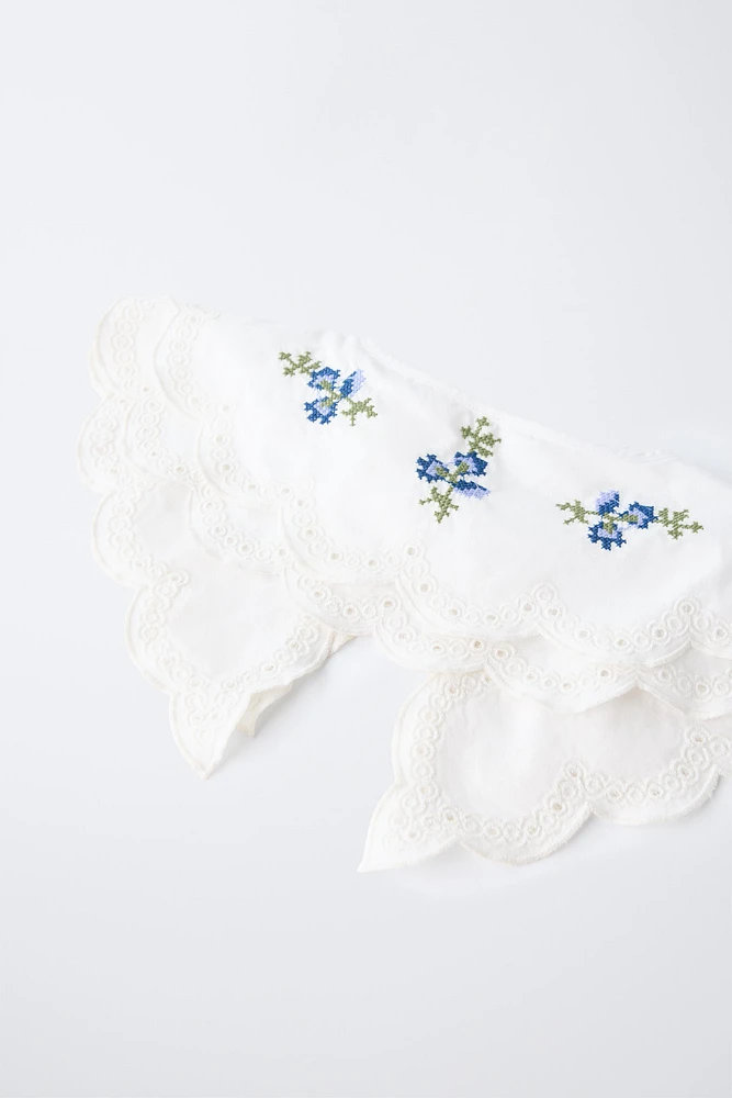 CROSS-STITCH EMBROIDERED COLLAR