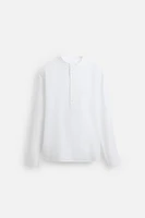CHEMISE POLO LIN ET COTON