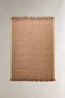 JUTE AREA RUG WITH DIAMONDS