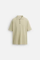 KNIT POLO SHIRT WITH LINEN