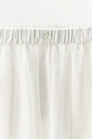 DOUBLE BUTTON LINEN PANTS