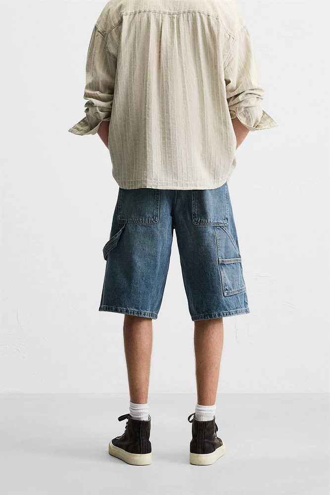 BAGGY FIT CARPENTER DENIM SHORTS