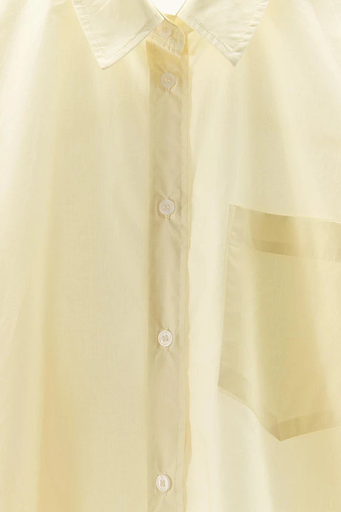 ORGANZA COMBINATION OVERSIZED SHIRT