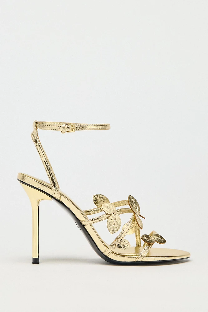 METALLIC EFFECT FANCY SANDALS