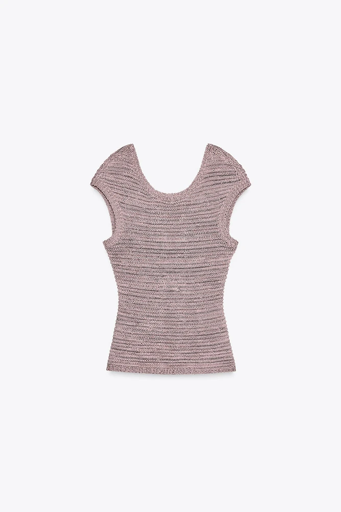 TOP EN MAILLE TEXTURÉE