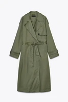 BELTED DOUBLE-BREASTED TRENCH COAT