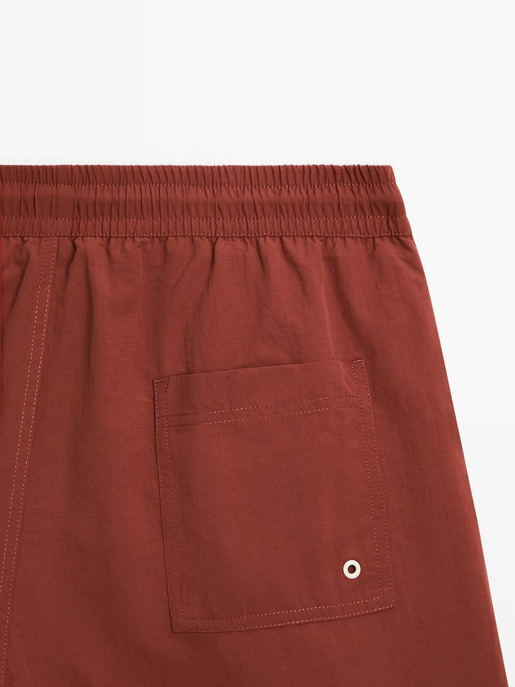 Short de bain uni regular ft