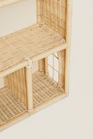 CHILDREN’S RATTAN HOUSE SHELVING UNIT