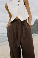 PANTALON LARGE CEINTURE